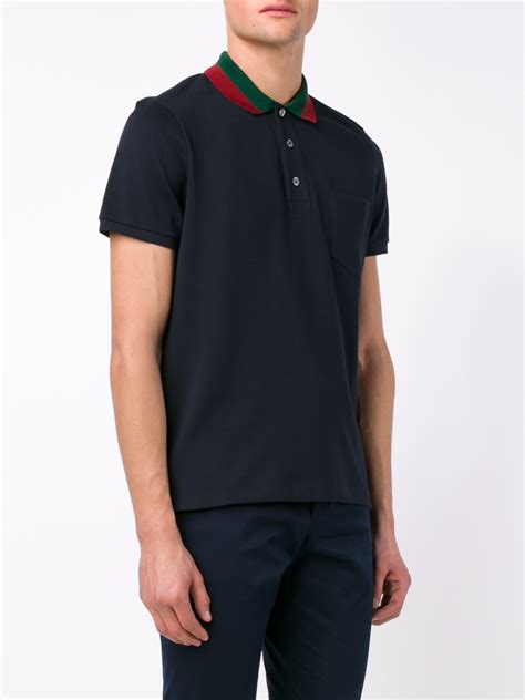 gucci polo top|Gucci navy striped polo shirt.